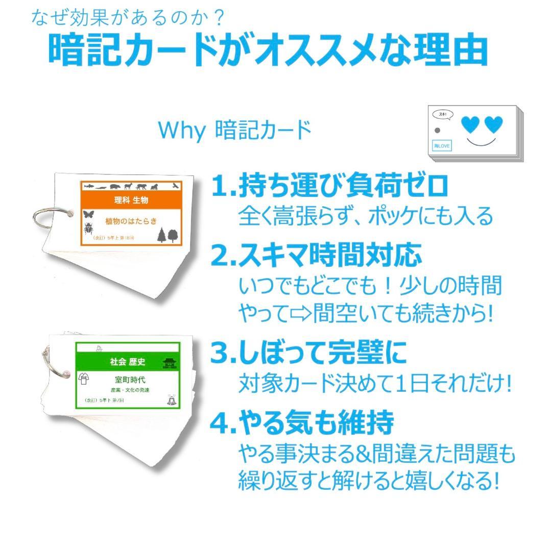 中学受験 暗記カード【6年上 社会・理科 6-8回】予習シリーズ 組分け