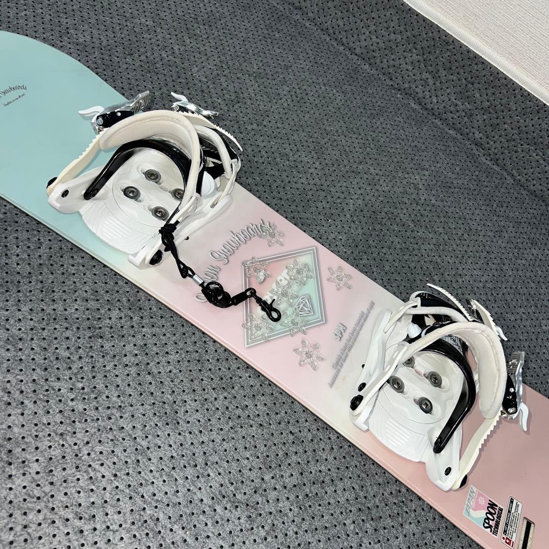 ５回使用 キッズスノーボード 100cm SPOON×バイン×BOAブーツ