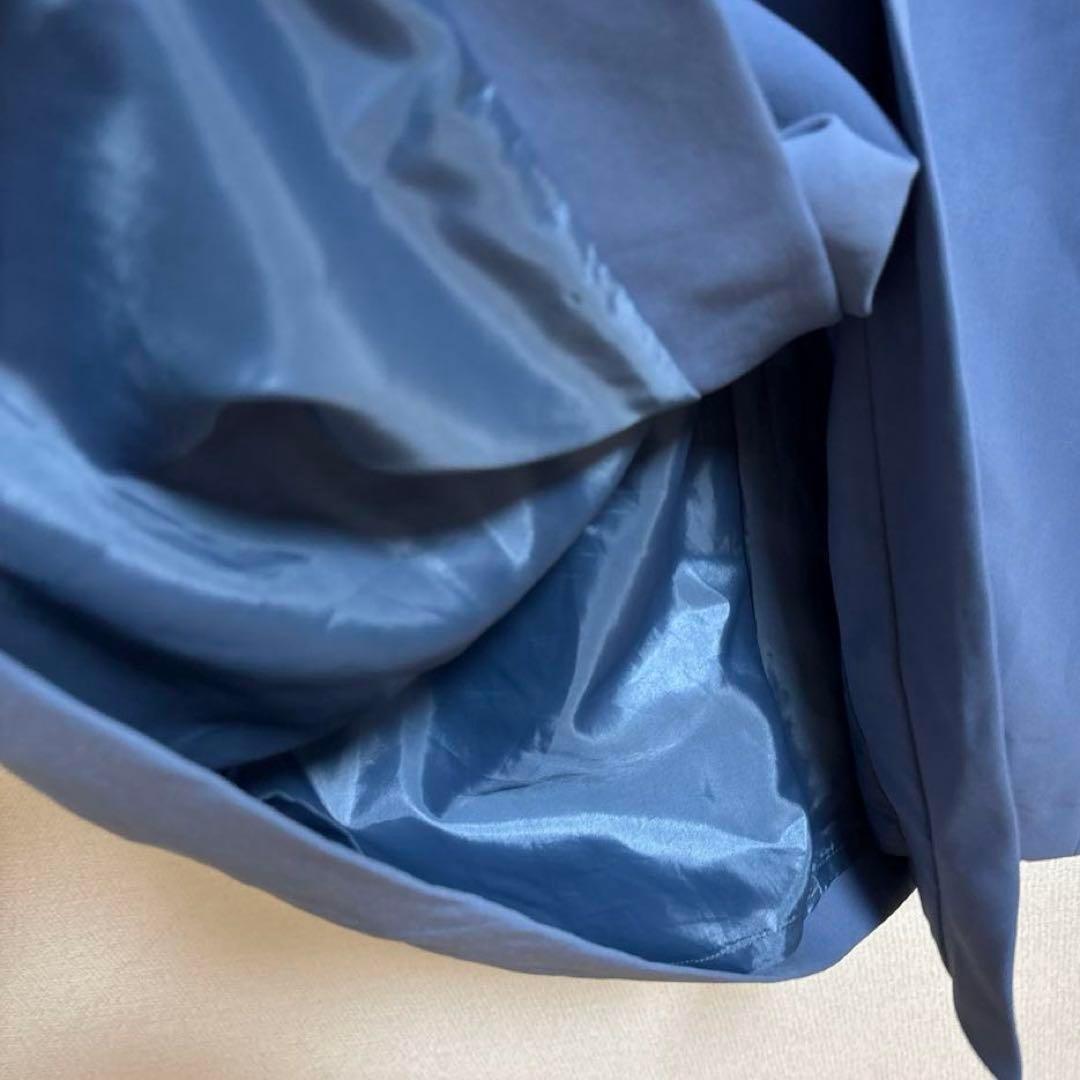 b362 ピンキー&ダイアン　上品Vネッククロスワンピース　金ベルト　フレンチ袖