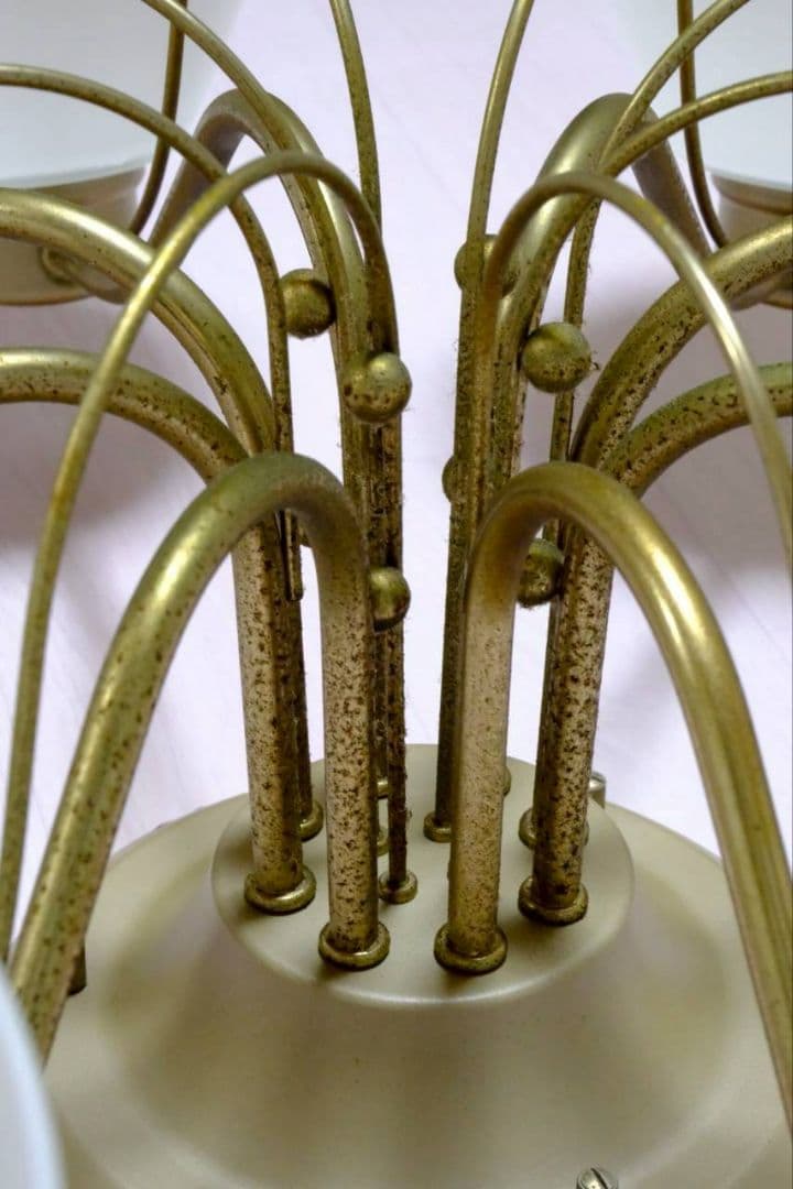 フロストガラス 8灯シャンデリア（引っ掛けタイプ）