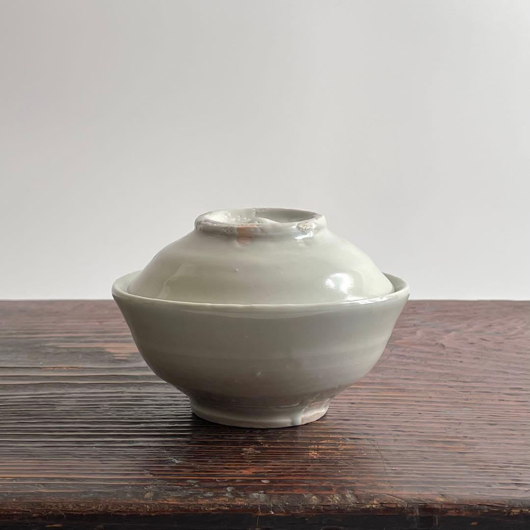 森岡成好 白磁 無垢碗 蓋付き碗 飯碗 茶碗 人気作家 検）李朝 民藝