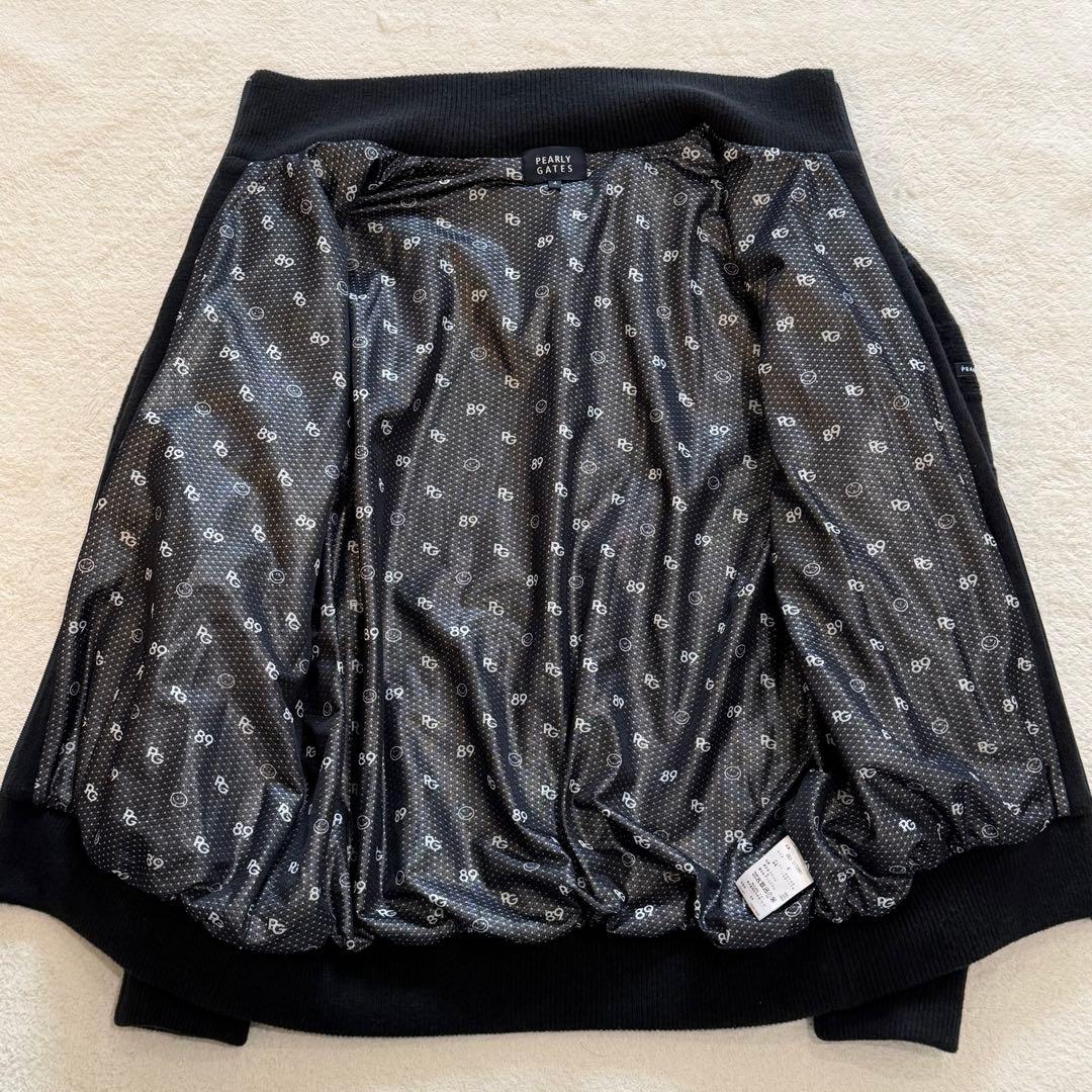 パーリーゲイツ　防風ニットブルゾン　ボーダー　DiAPLEX　裏地総柄　日本製