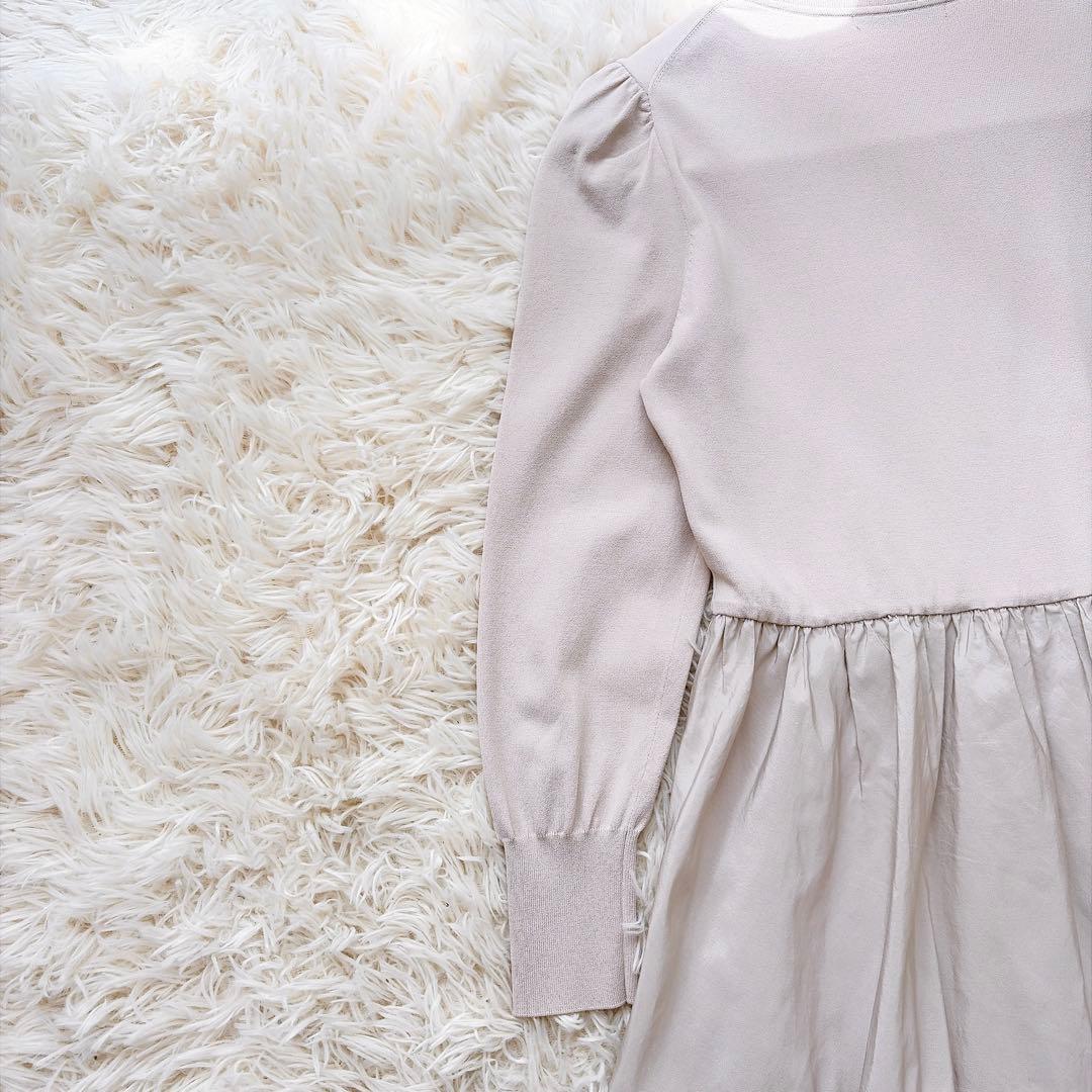 ANAYI アナイ　2024年　ニット切替ドッキングティアードワンピース　フレア