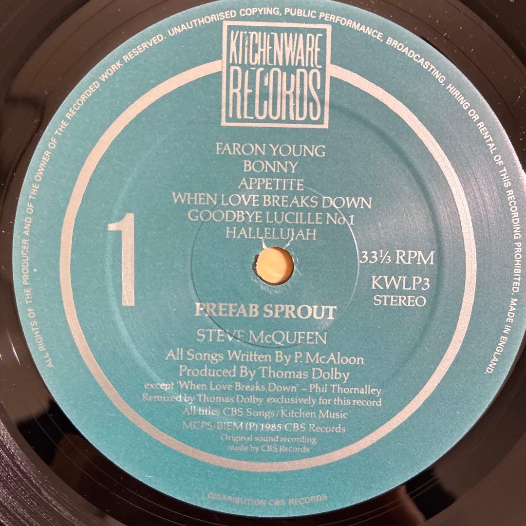 PREFAB SPROUT/ STEVE McQUEEN輸入12inchレコード