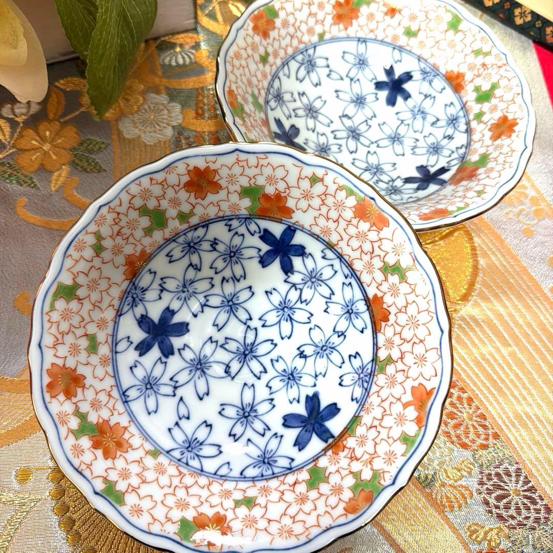 たち吉赤絵　醍醐窯　龍峯窯　佐々木クリスタル 14客 No.5-30