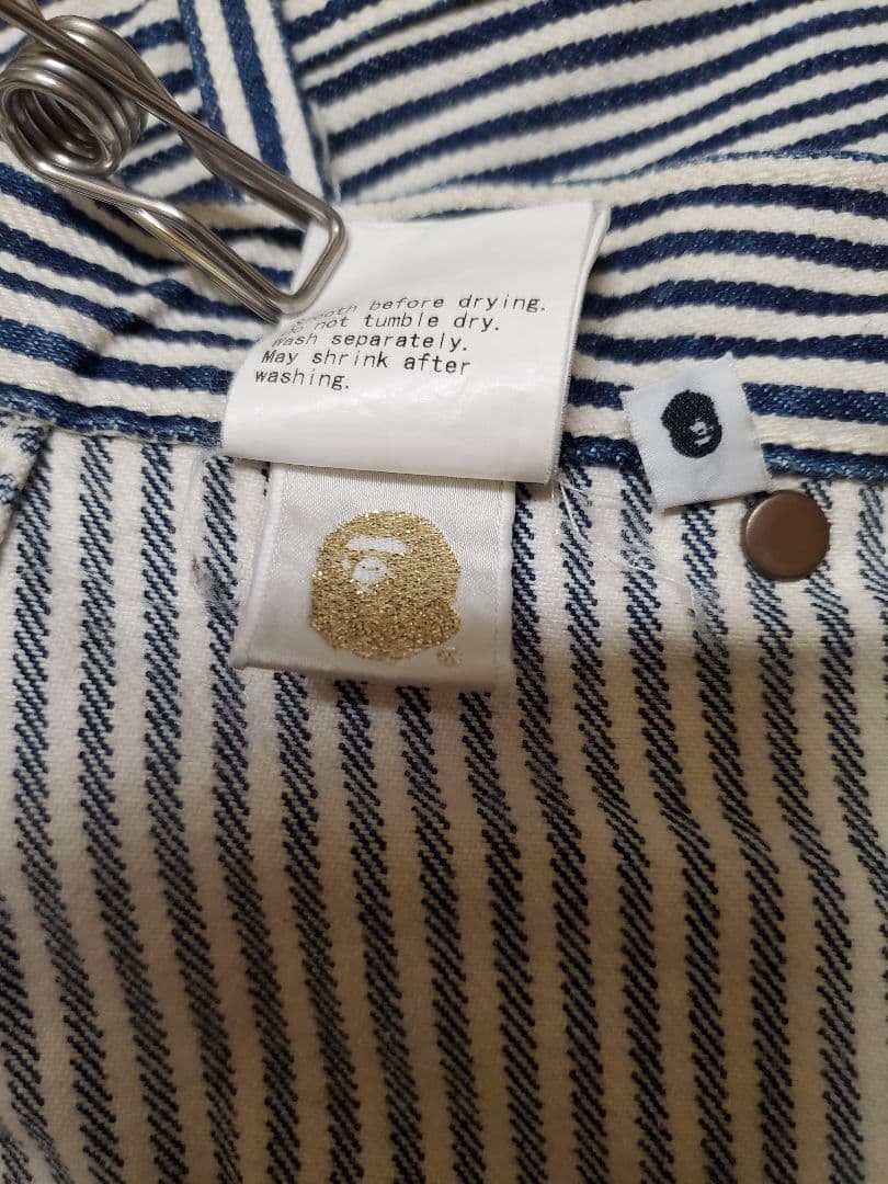 A BATHING APE✖️ストライプ　ワークパンツ