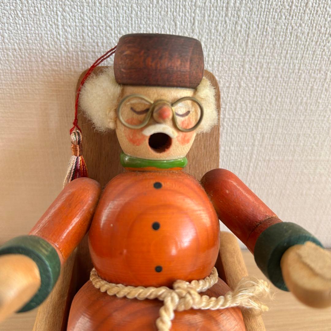 ドイツ　煙出し人形　エルツ山地　ザイフェン　パイプ人形　お香立て