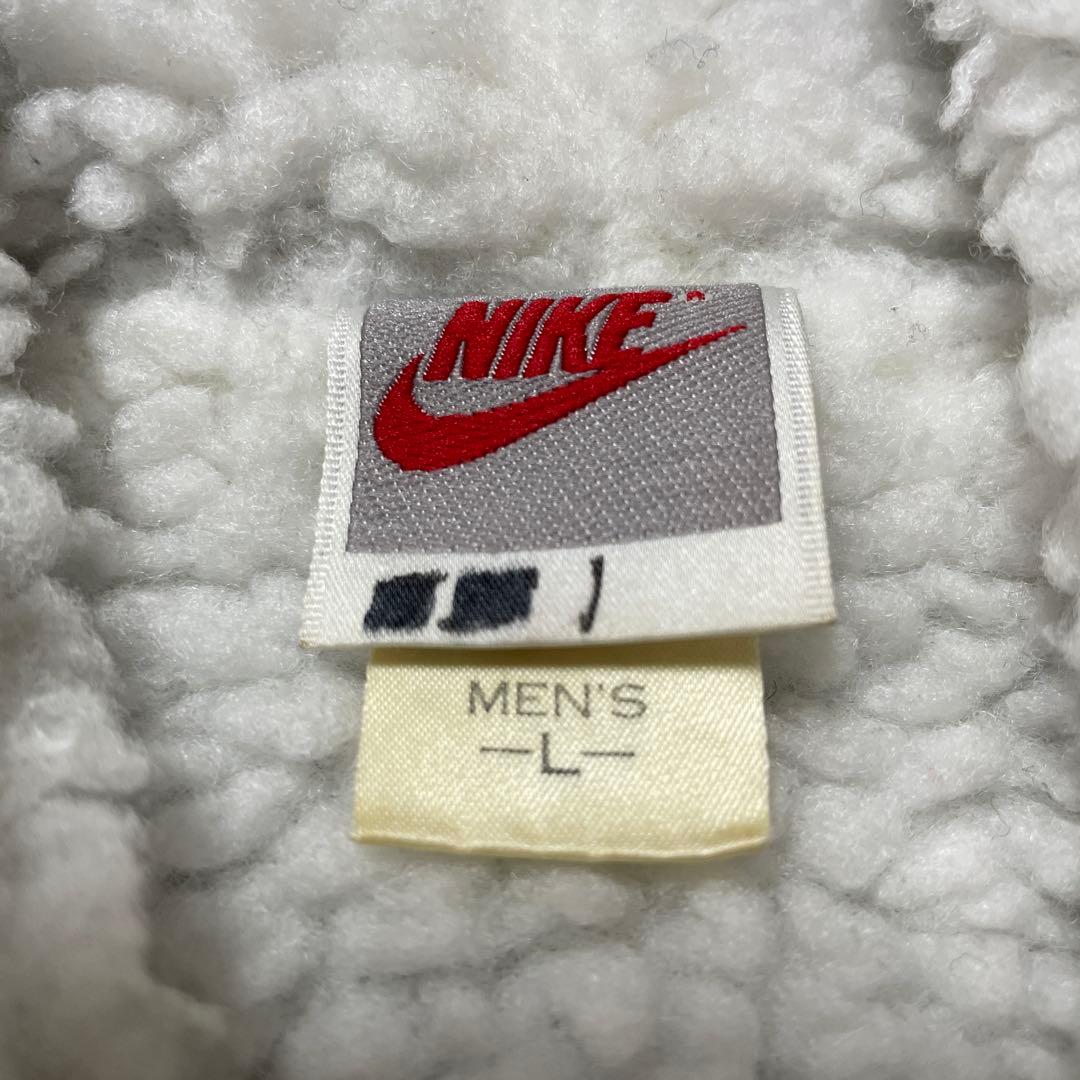 【90s】NIKE 銀タフード付きベンチコート ブラック 背中デカロゴ 美品