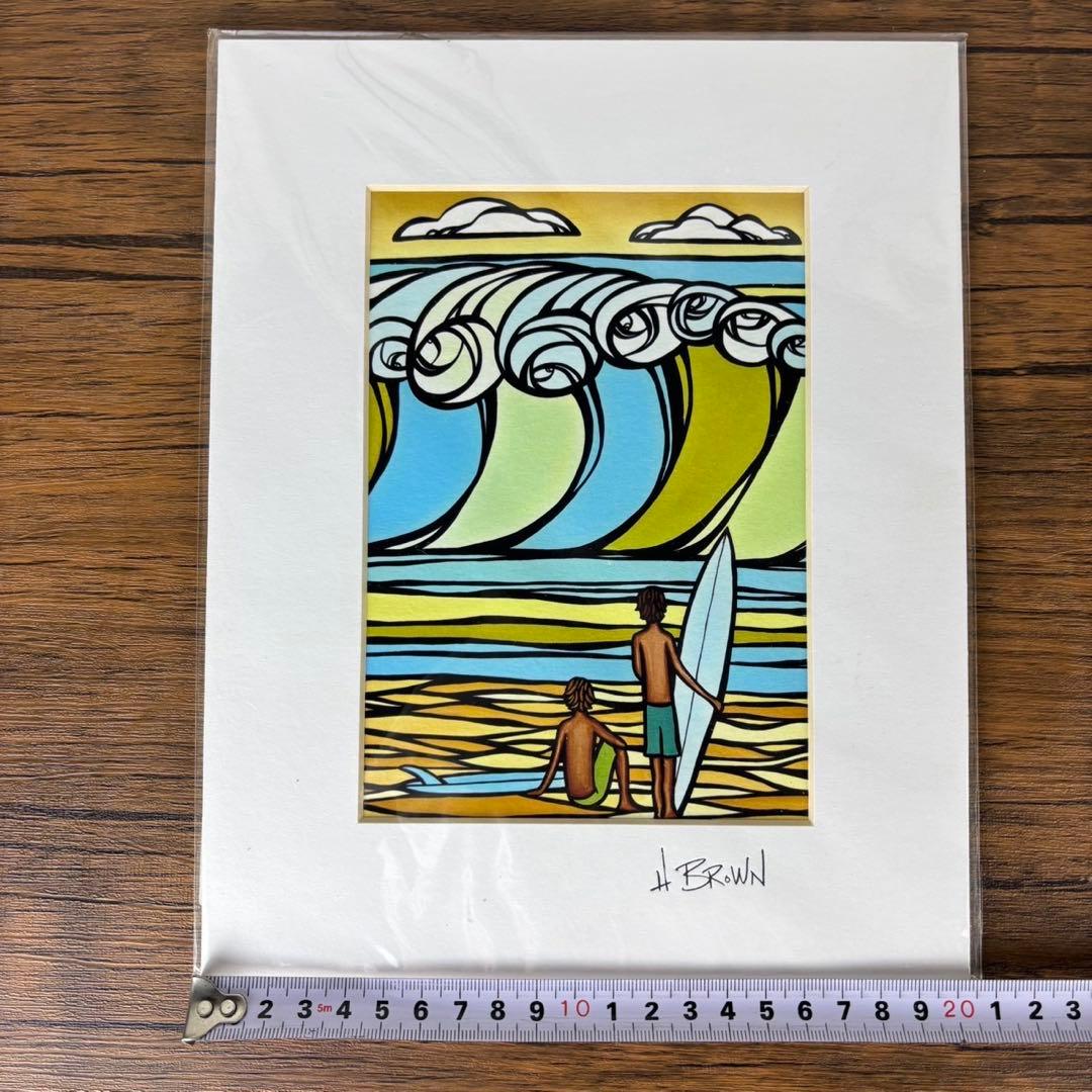こ*つ様 【未開封】Heather Brown サーフィンアート　絵画　絵　ハワ