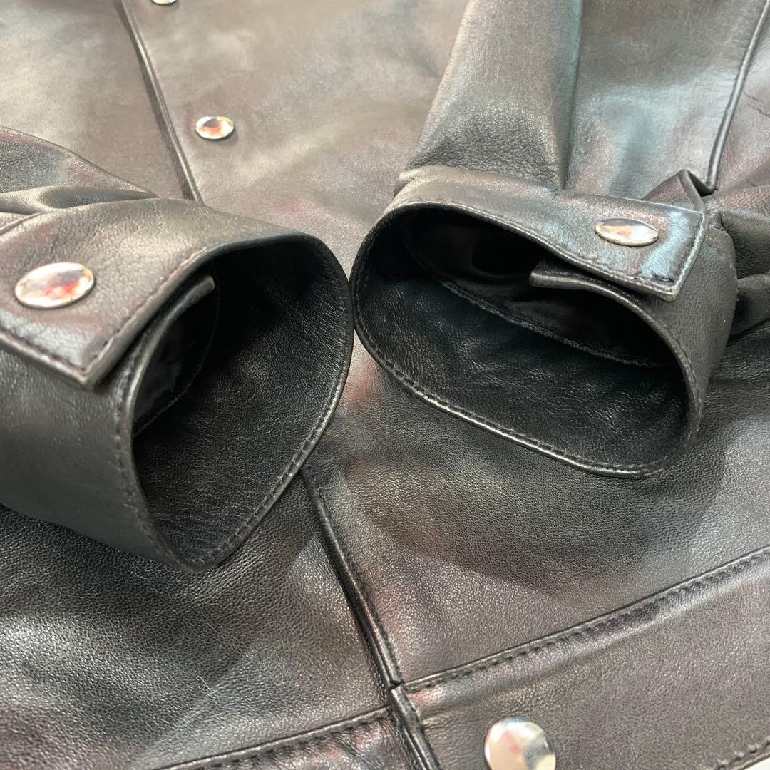 美品 BEAUTY&YOUTH セミベジタブル レザートラッカーJKT 羊革