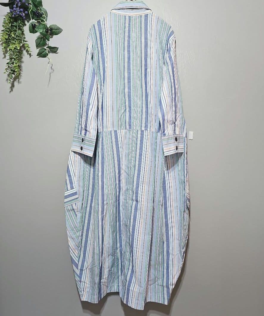 【センソユニコ CubeCube】 ストライプ シャツワンピース サイズ38