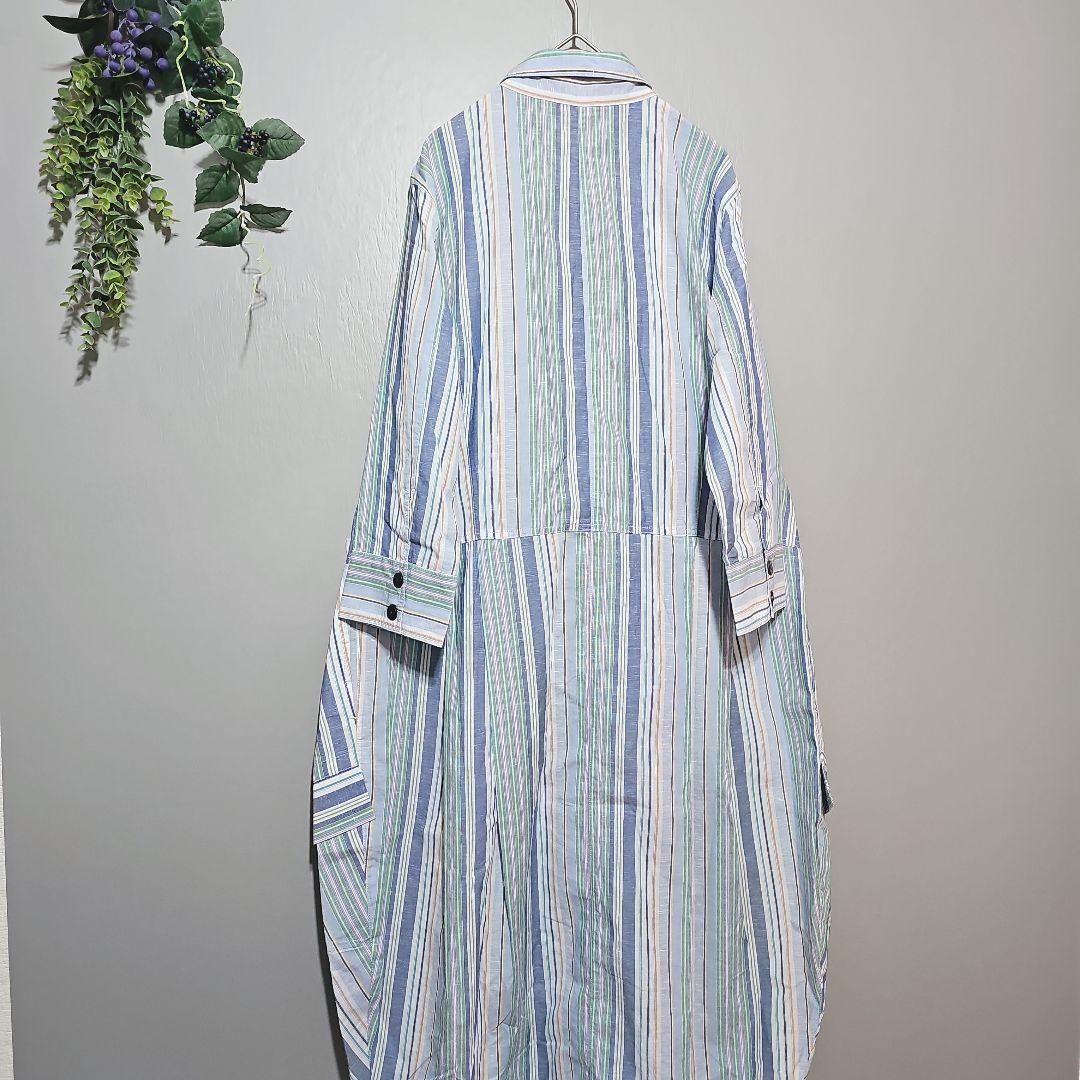 【センソユニコ CubeCube】 ストライプ シャツワンピース サイズ38