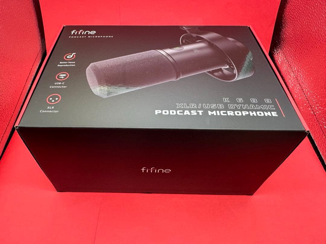 FIFINE K688 ポッドキャスト ダイナミックマイク　卓上マイクスタンド