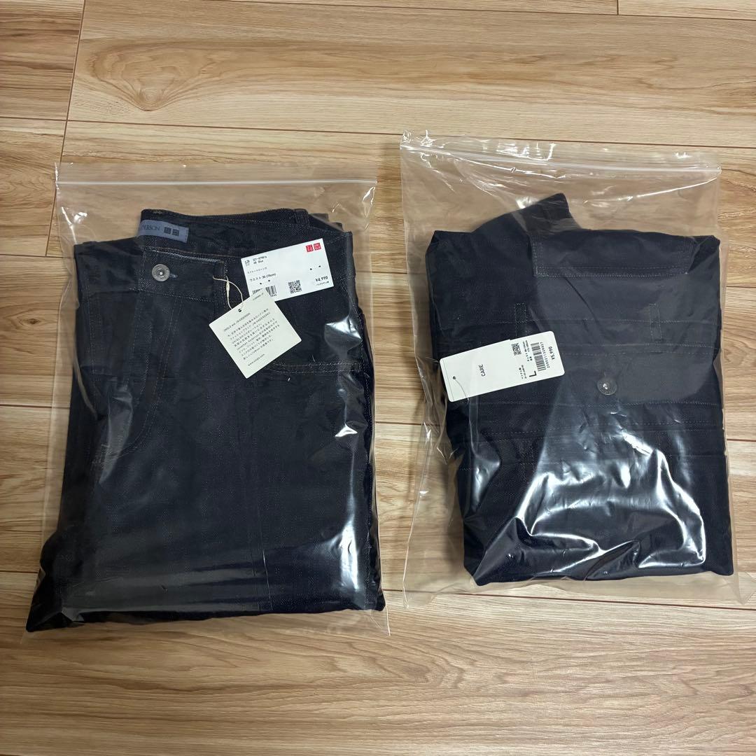 【未使用品】デニム　セットアップ　 ユニクロ ジャケットL パンツ30