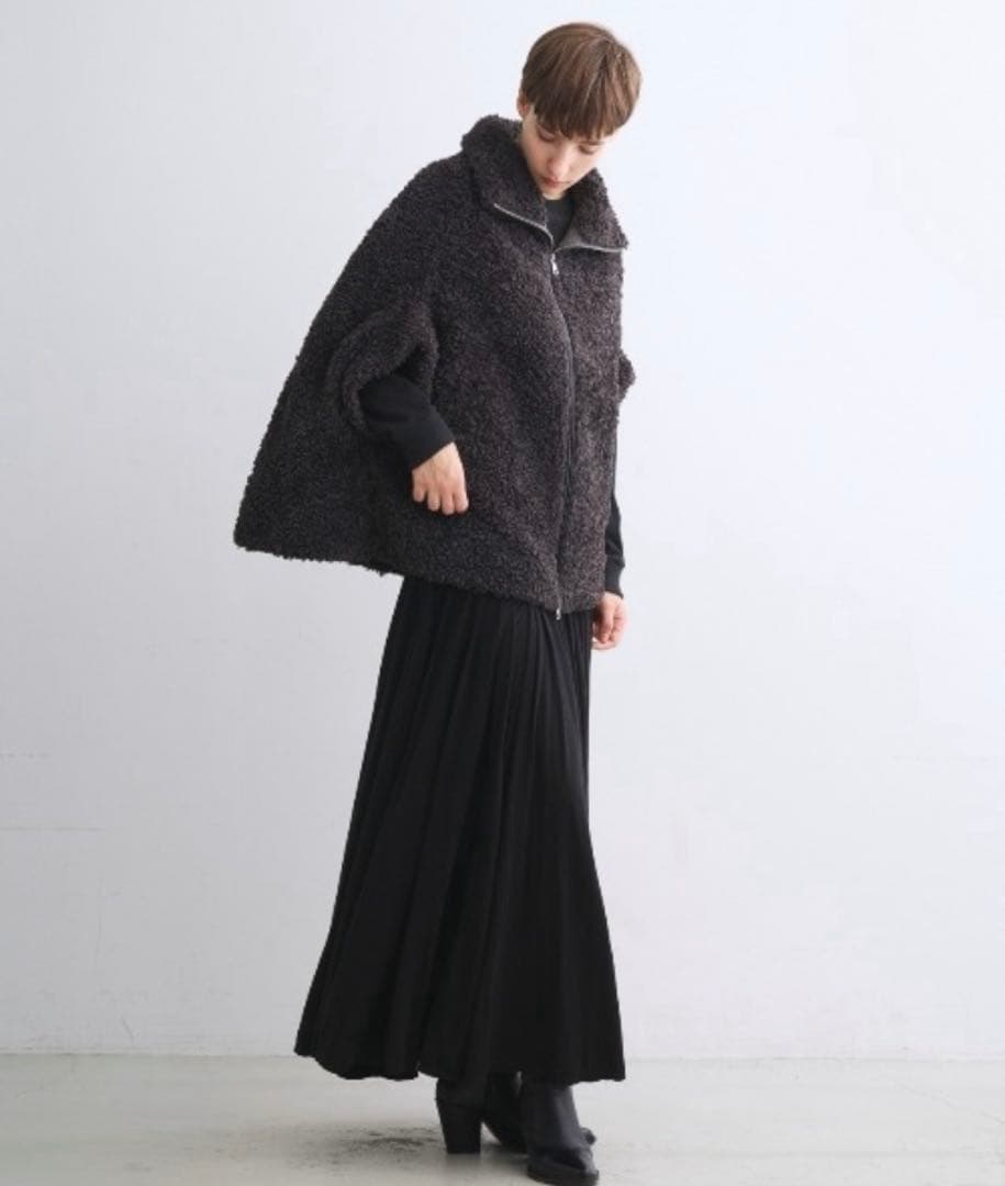 【完売品】threedots 【エバリー】プードルボア ケープ