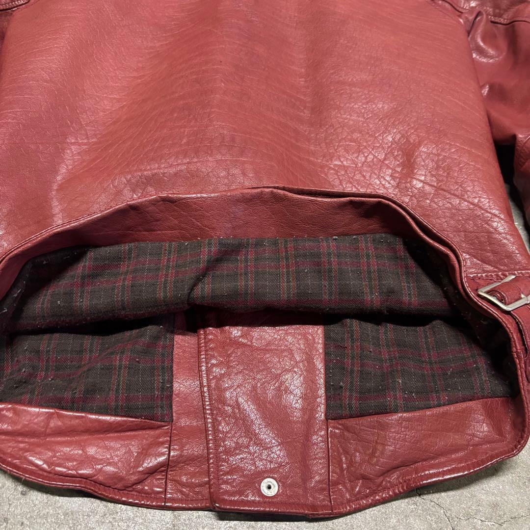 Lui’s ルイス 本革 牛革 赤 ダブルライダース M レザージャケット