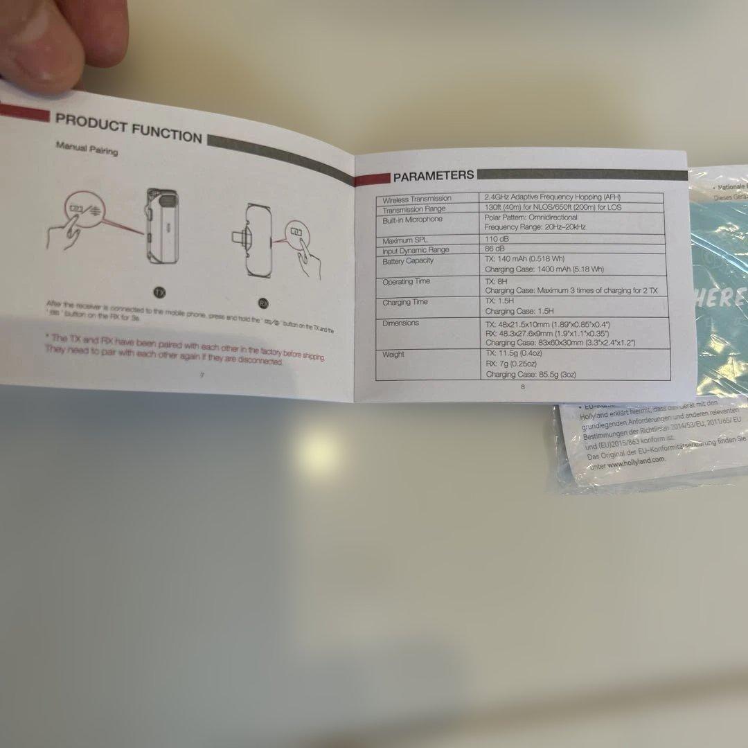 HollylandホーリーランドワイヤレスマイクLARK C1 充電