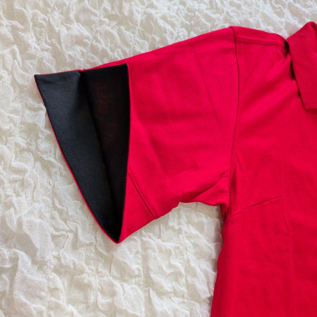 【新品タグ付】23区ゴルフ ハーフジップ ポロシャツ 赤 エアドライ UVケア