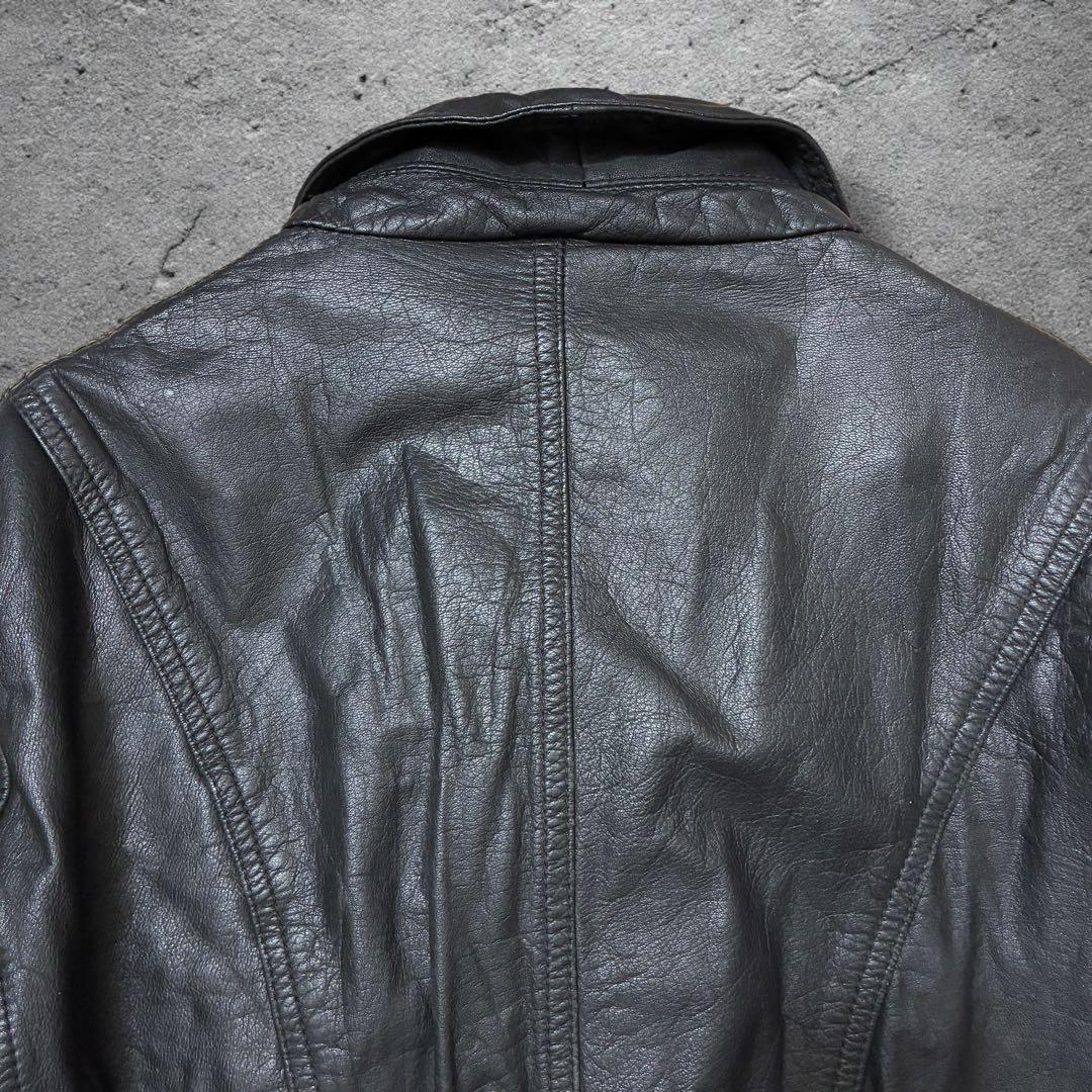 うちの\"ぷっちょ\"レザージャケットブラックMフライトボンバージャケットヴィ