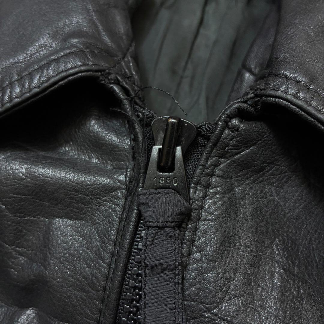 うちの\"ぷっちょ\"レザージャケットブラックMフライトボンバージャケットヴィ