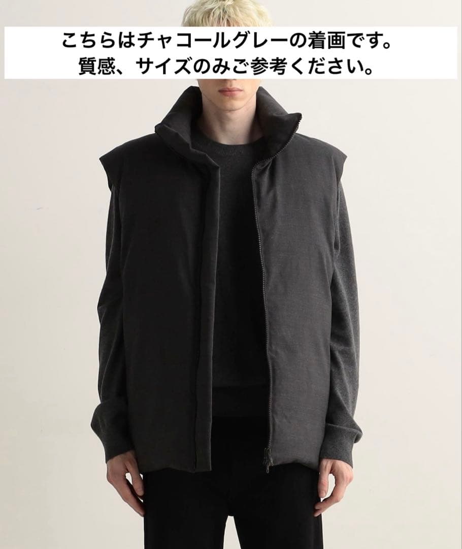 【EDITION】ダウンベストウールトロピカル ジップベスト ブラックSサイズ