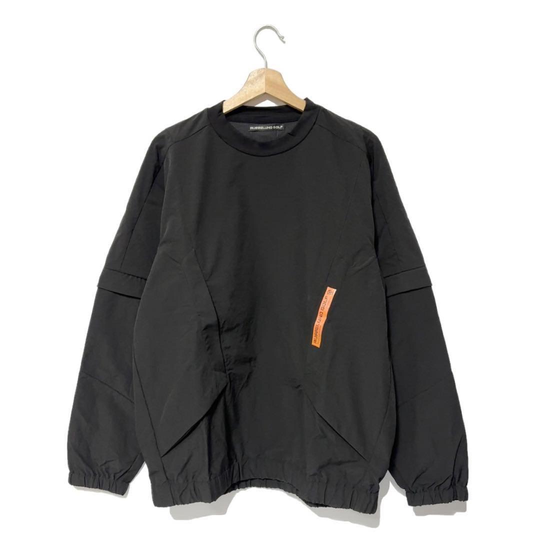 ラッセルノ ゴルフ RSGロゴ 2Way プルオーバー ブルゾン ブラック L