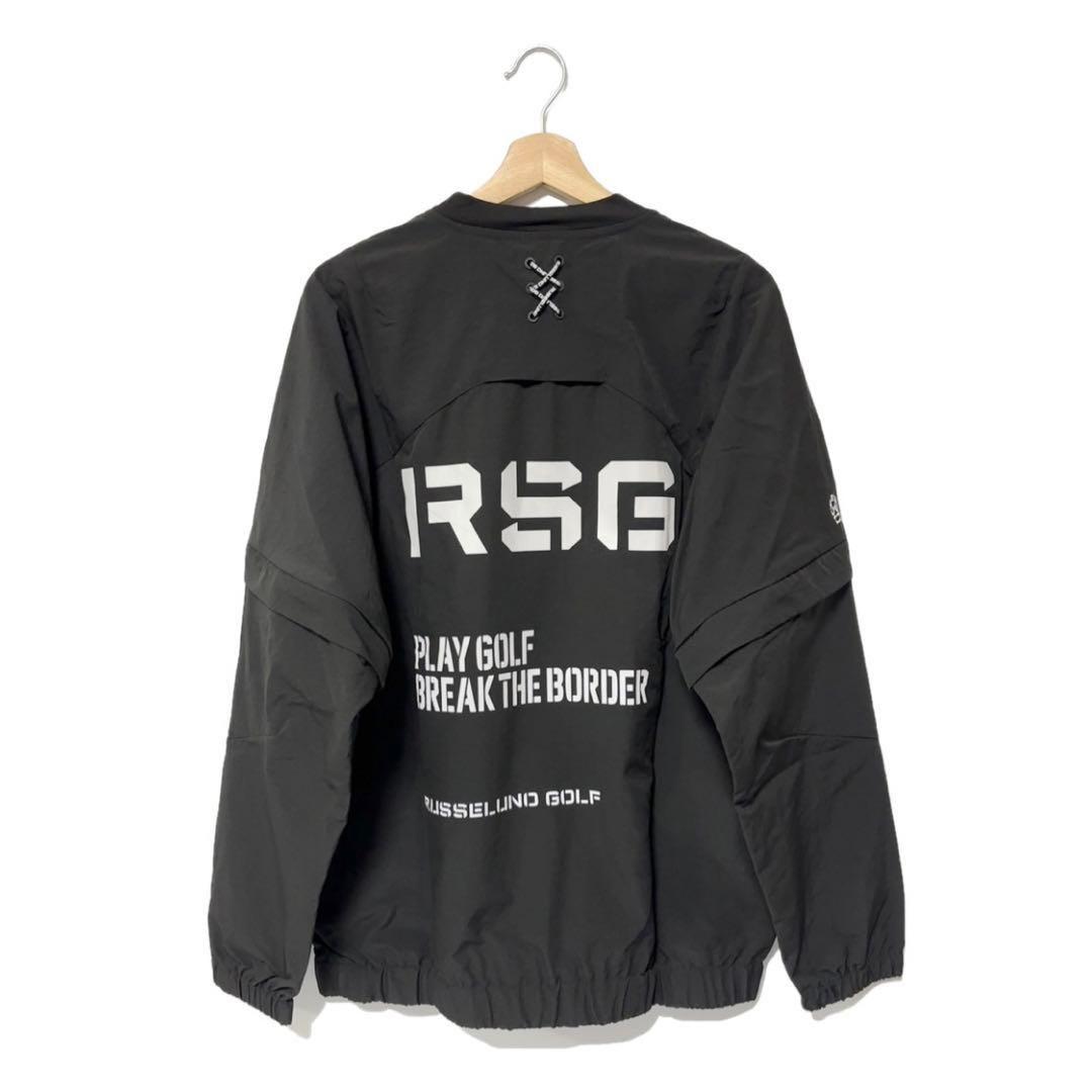 ラッセルノ ゴルフ RSGロゴ 2Way プルオーバー ブルゾン ブラック L