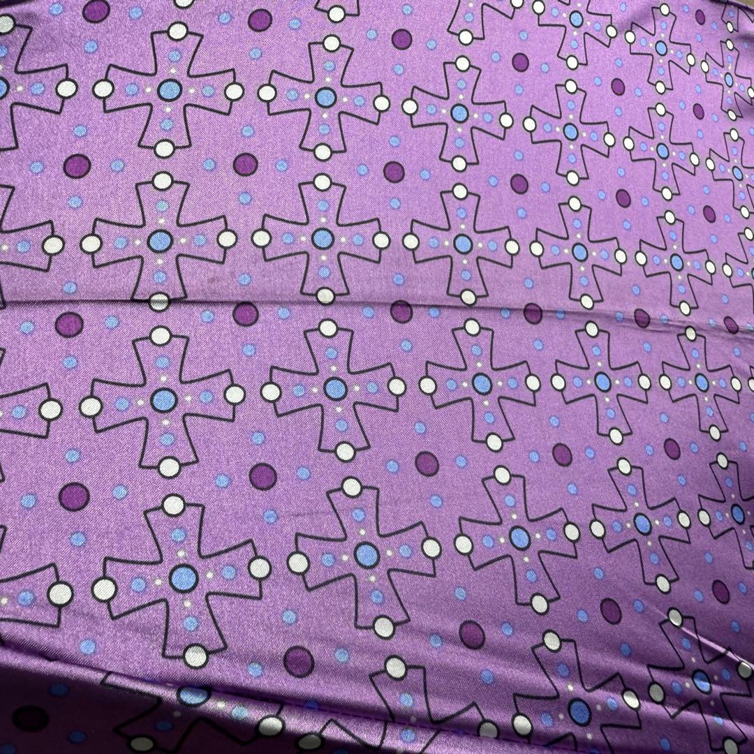 yves saint laurent 傘 ドット パープル タッセル 長傘　雨傘