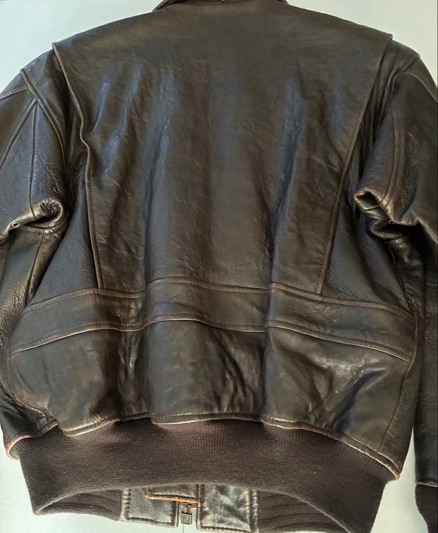 格安　アビレックス レザー ジャケット ダークブラウン　サイズS