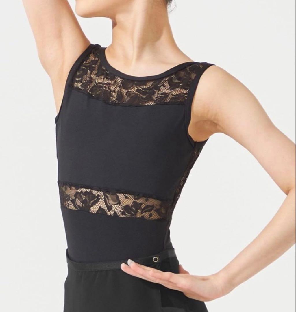 チャコット　永久メイ　コラボ　現行販売品　黒　バレエレオタード　ジュニア　150