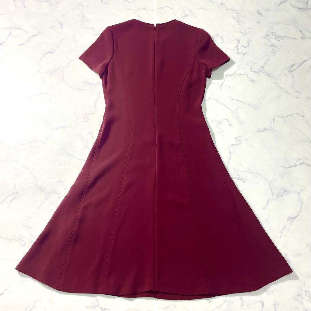 美品✨ 現行✨ Theory半袖 フレアワンピース トリアセテート Aライン M