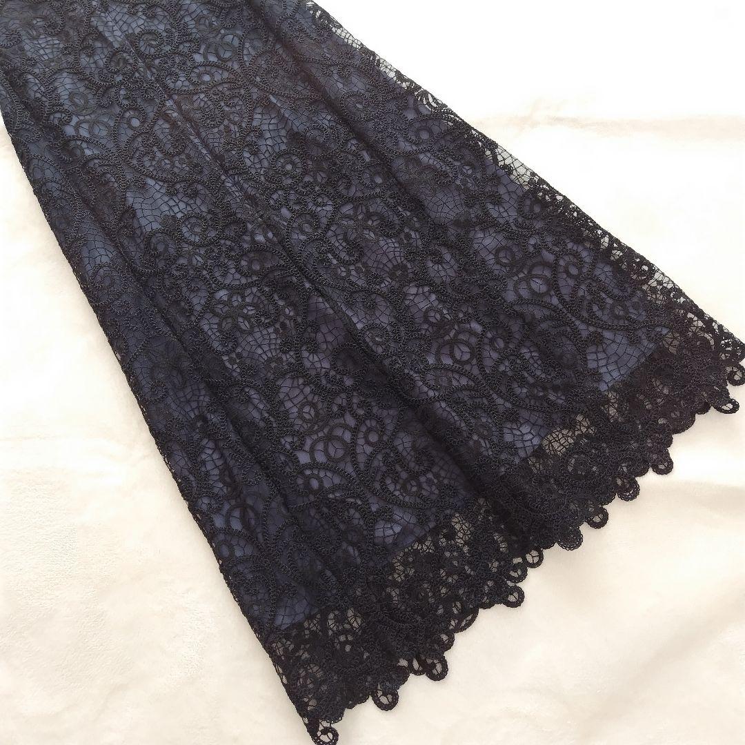 美品✨アナイ 24SS バテン風チュール刺繍サック ワンピース 36