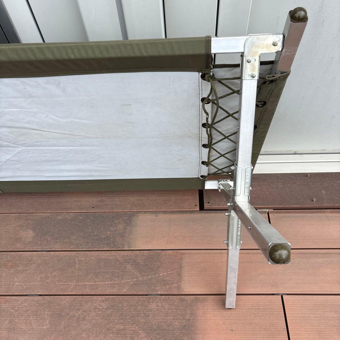 ミリタリー　オリーブグリーン 折りたたみベッド キャンバス　0302o315