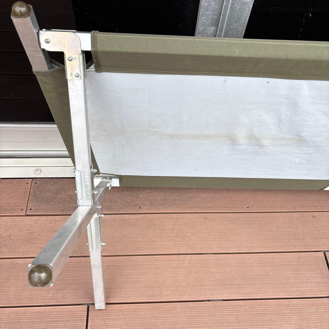 ミリタリー　オリーブグリーン 折りたたみベッド キャンバス　0302o315