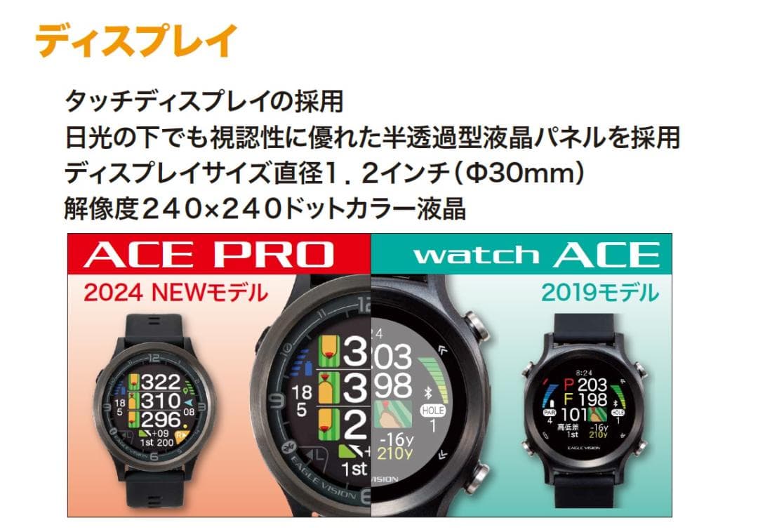 EAGLE VISION watch ACE PRO/朝日ゴルフ用品/ホワイト