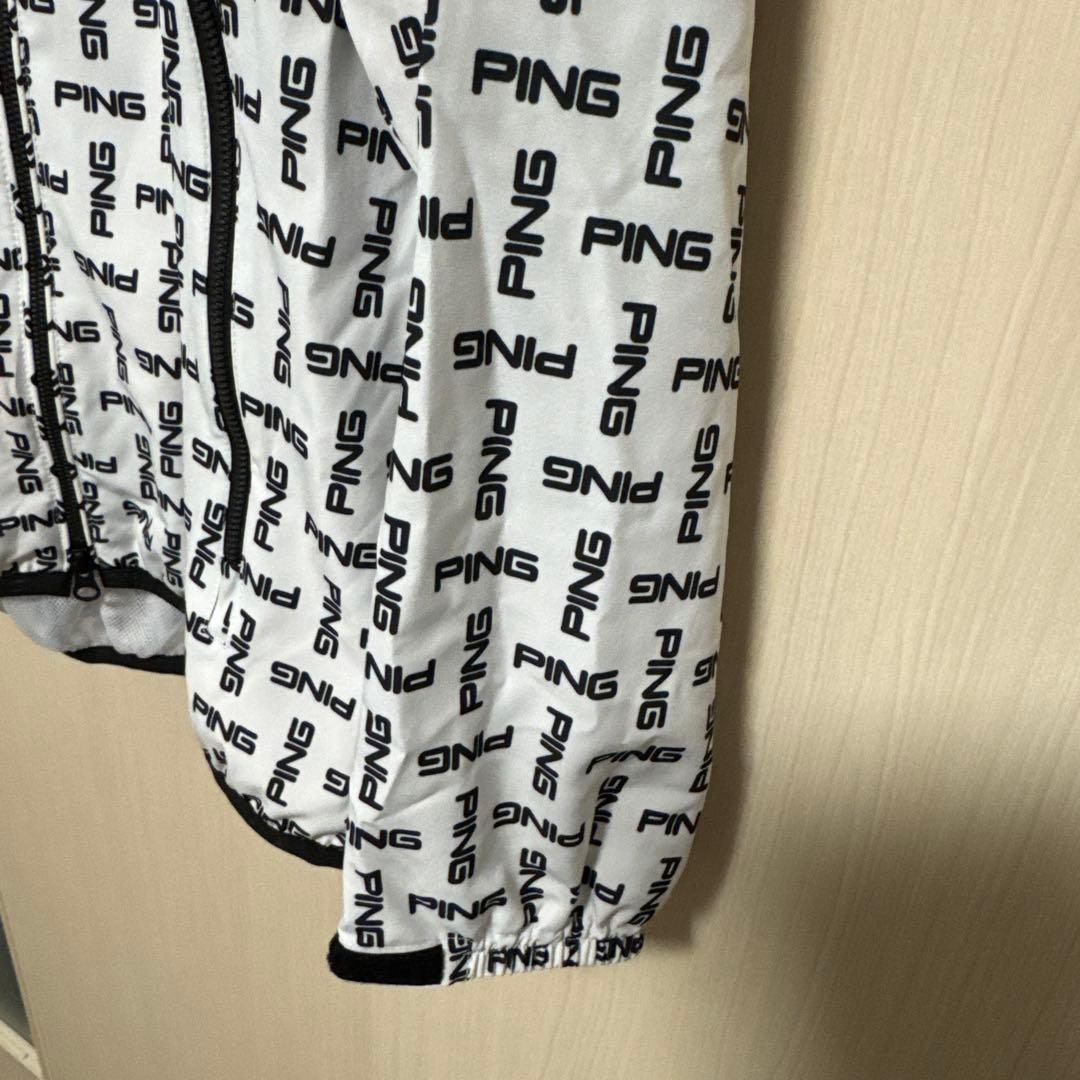 PING ロゴプリント ジャケット ホワイト