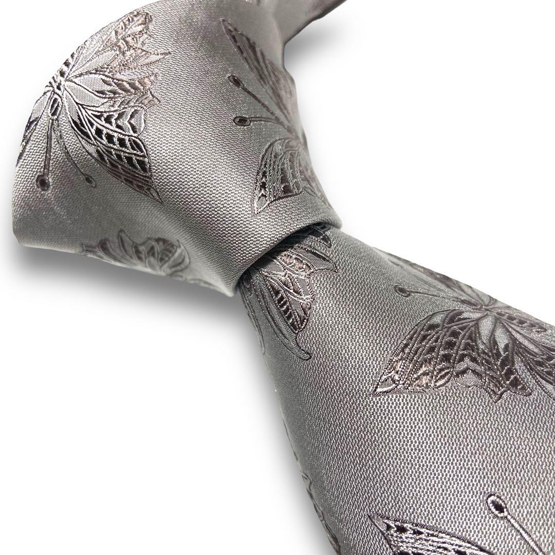 【美品】　ヴィクターアンドロルフ　ブランド　ネクタイ　シルバー　グレー　銀　灰色