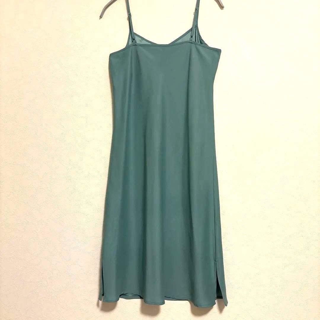 Diagram／グレースコンチネンタルレース切替ワンピースグリーン36上品 美品