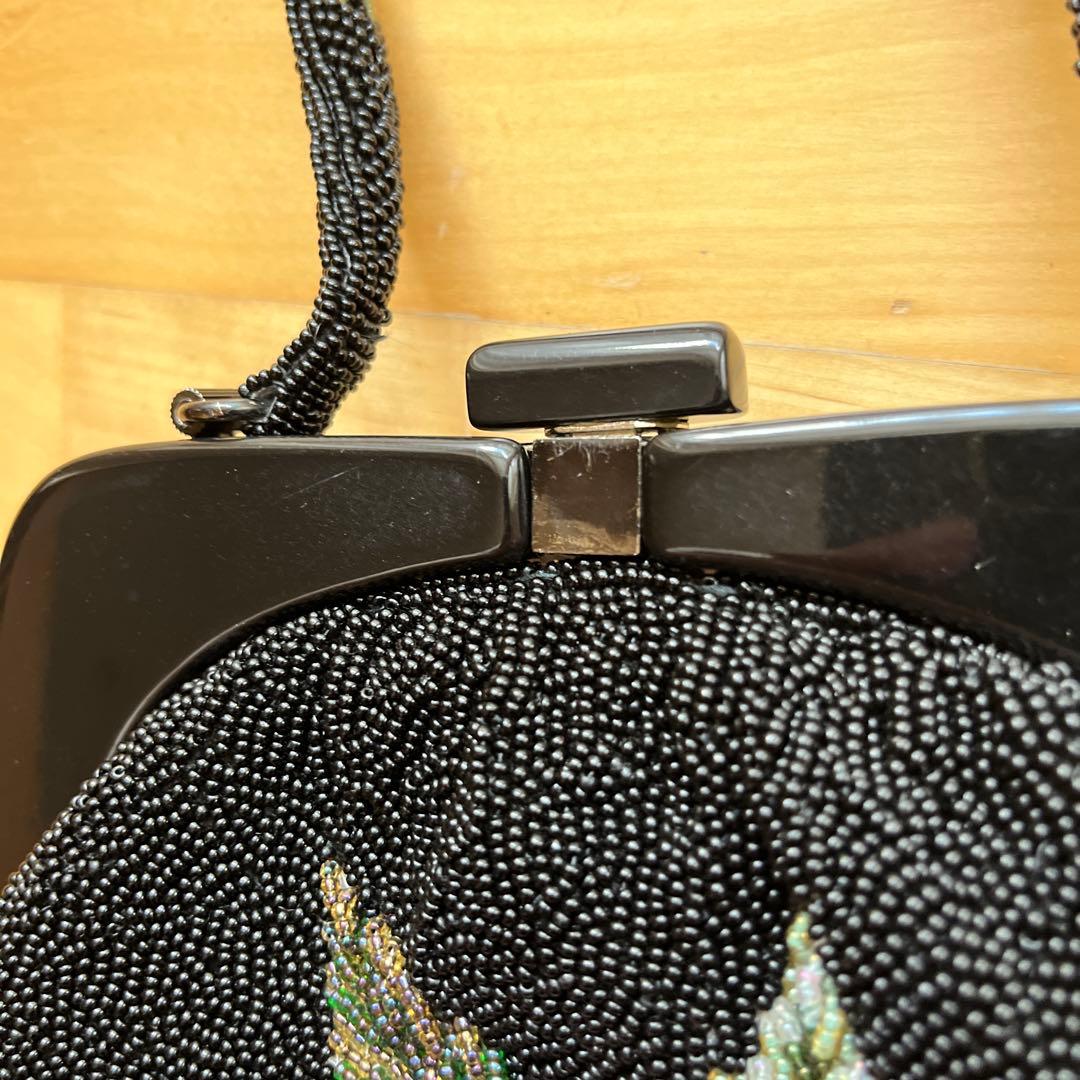 希少　花柄ビーズ刺繍 和装用バッグ