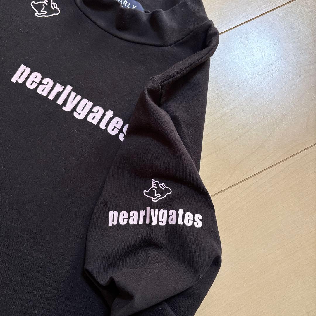 PEARLY GATES ロゴプリントスカート 黒✖️白　0 オマケ付き