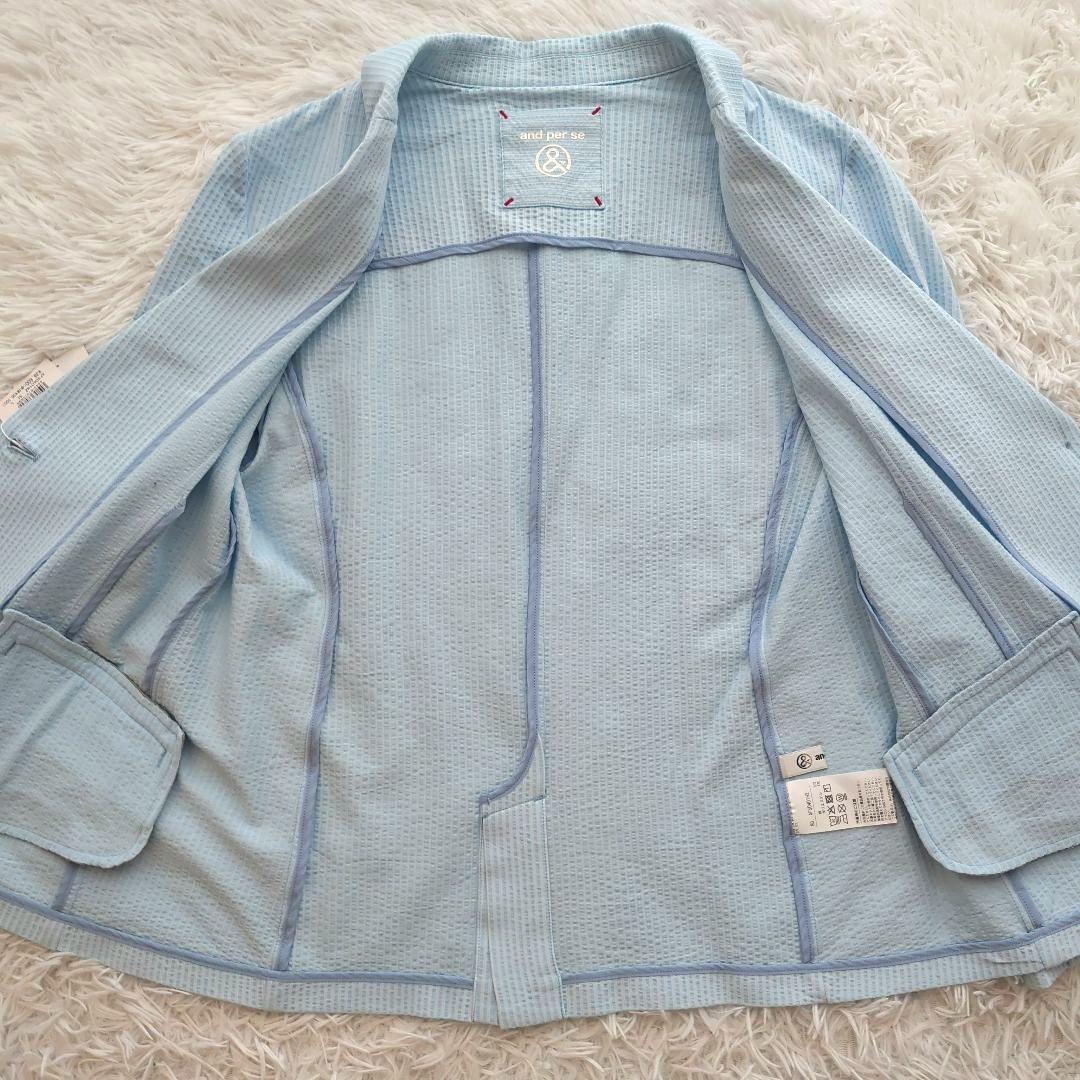 新品タグ付 現行 and per se テーラードジャケット ゴルフ L