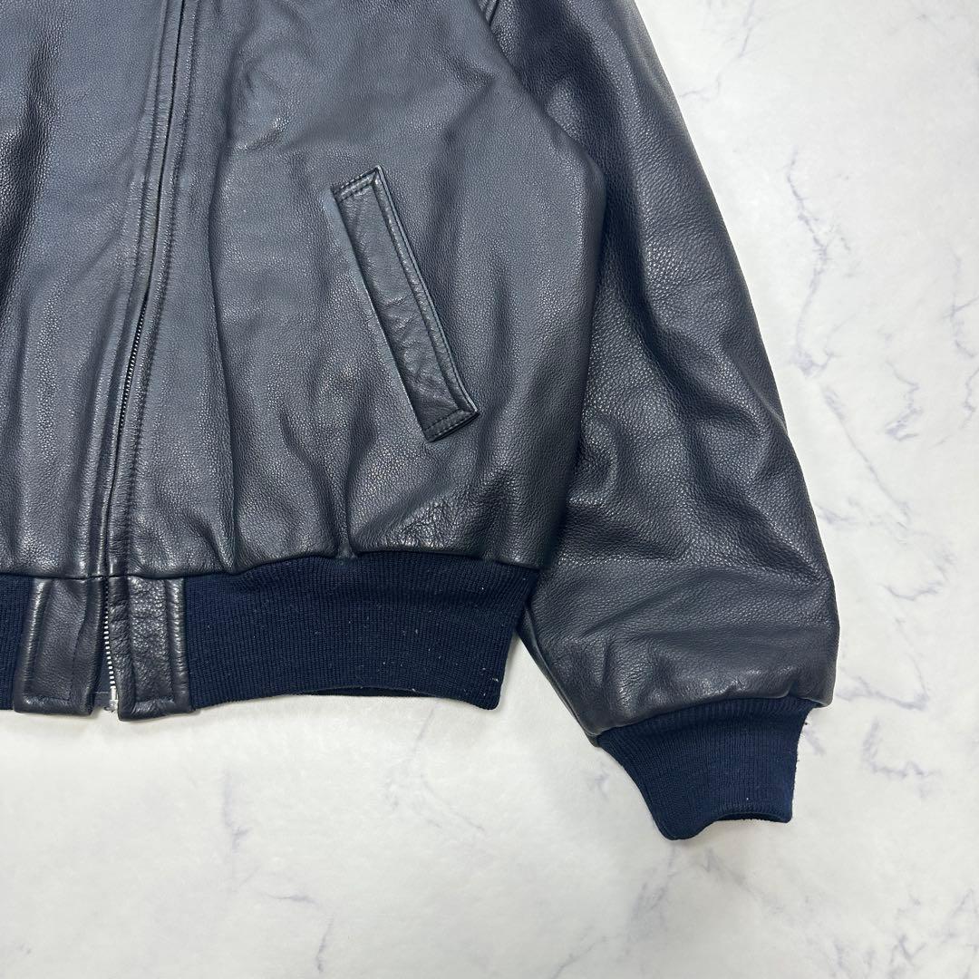 希少【Mr.JUNCO】背面イーグル型押し 牛革 オールレザー ジャケット L