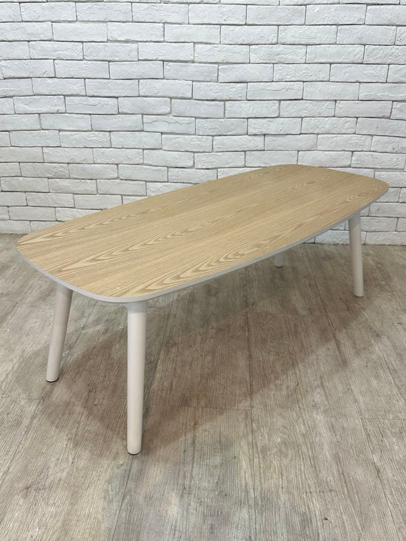 ⭐️【全国送料無料】コーヒーテーブル　センター　リビング　折りたたみ　シャビー　机