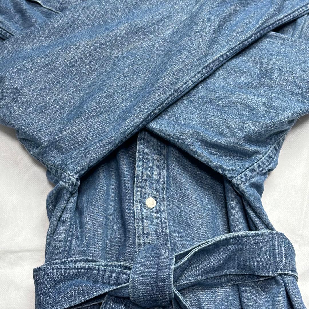 極美品♡25年品 ラルフローレン デニムシャツワンピース ベルト ポニー L相当