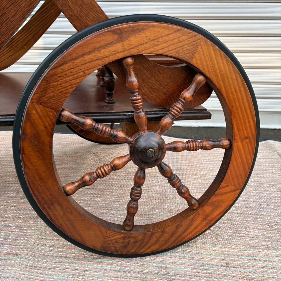 【送料込】アンティーク家具　キッチンワゴン　トロリーワゴン　ヴィンテージ