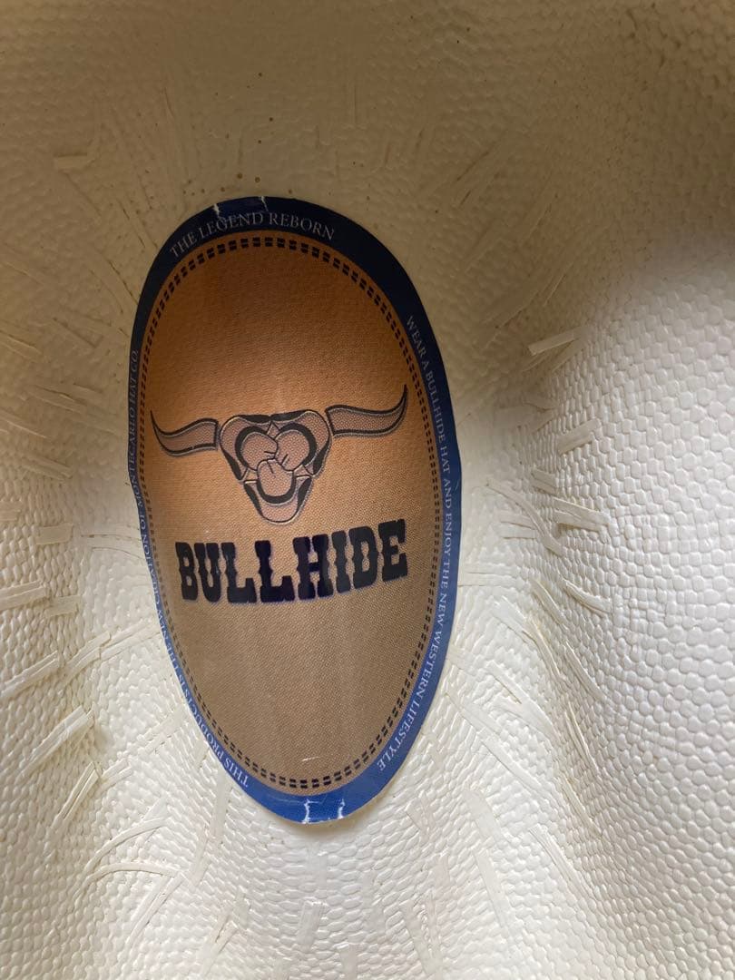 ホワイトカウボーイハット　BULL HIDE BANGORA