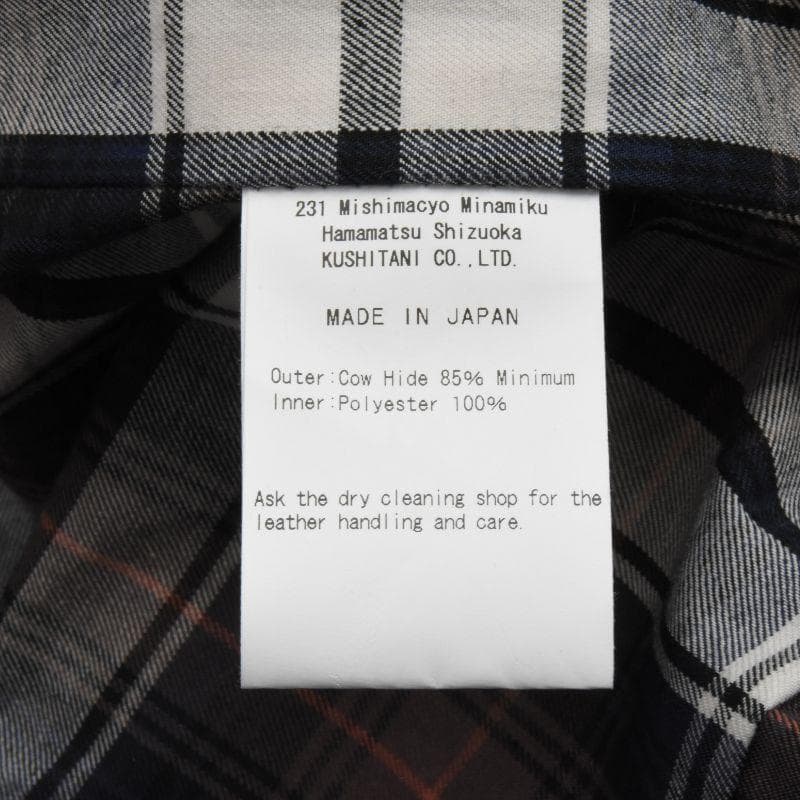 未使用◇クシタニ◇レザーWライダース パッド入り◇sizeL◇ブラック