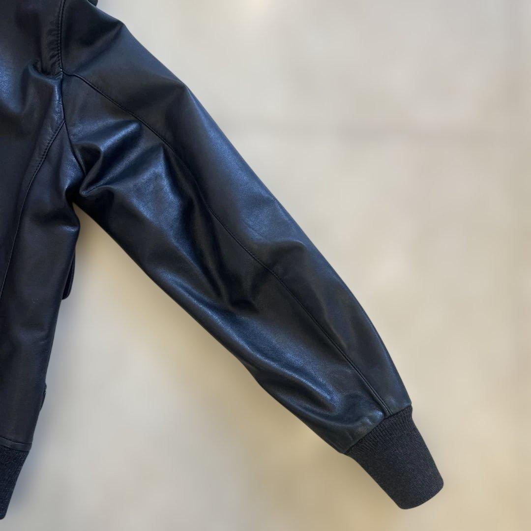 ユナイテッドアローズ　羊革　Ａ－２型　レザージャケット　黒