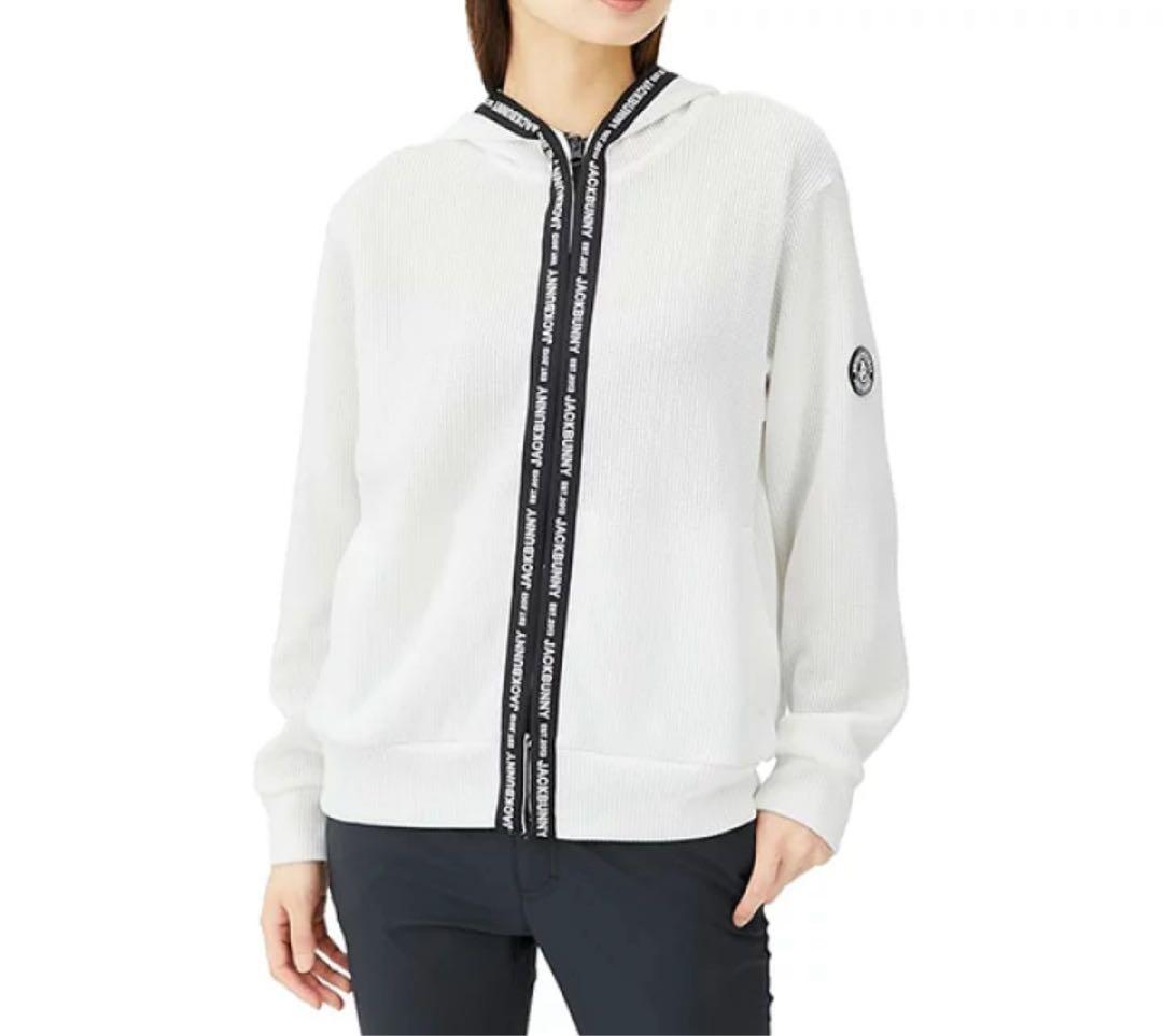 新品　ジャックバニー　パーカー　フーディ　ジャケット　ニット　ホワイト　サイズ2