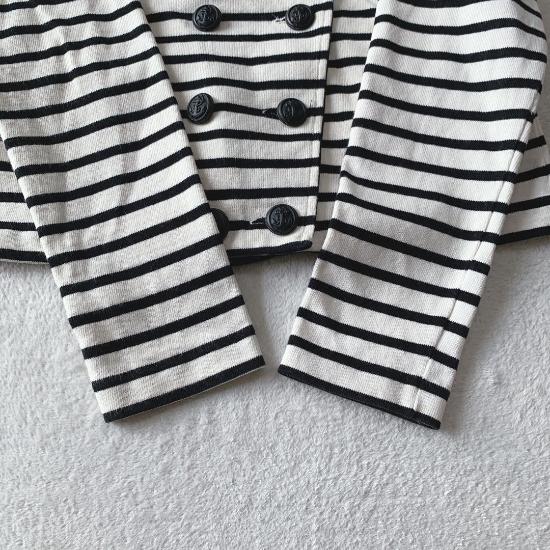 希少 agnès b. アニエスベー ボーダー ダブル ジャケット ルーマニア製